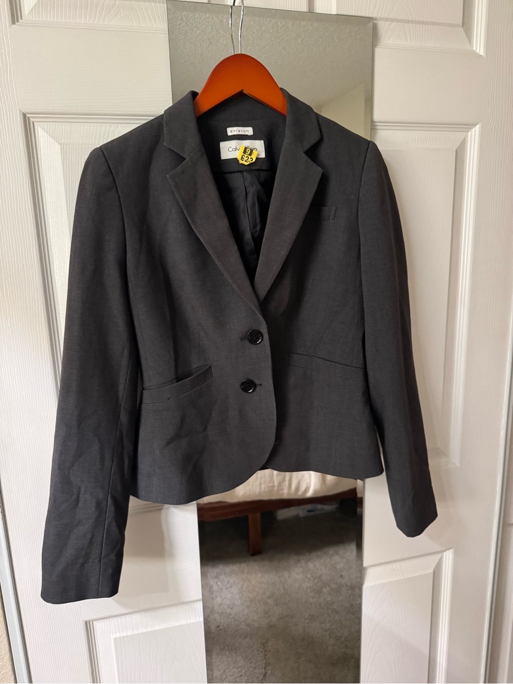 Calvin Klein Women’s Charcoal Gray Tailored Blazer